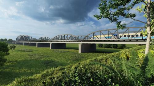 Most  przez rzekę Odrę<br />w Brzegu Dolnym w ciągu LK 273 (C-E59)